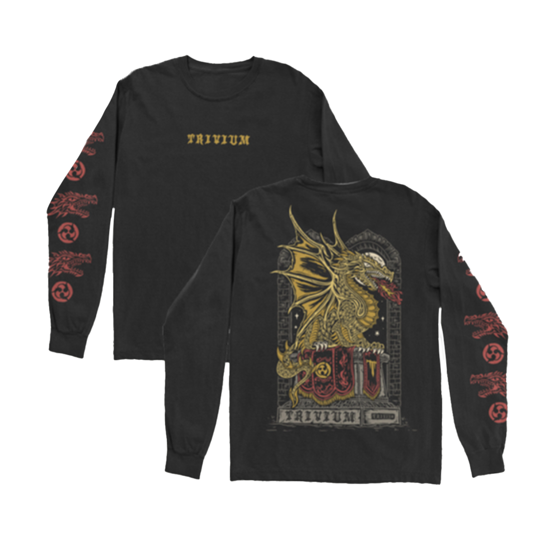 Big Dragon Black Long Sleeve T-Shirt