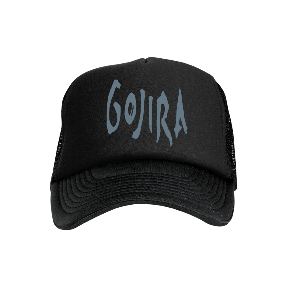 Blue Logo Trucker Hat Black 