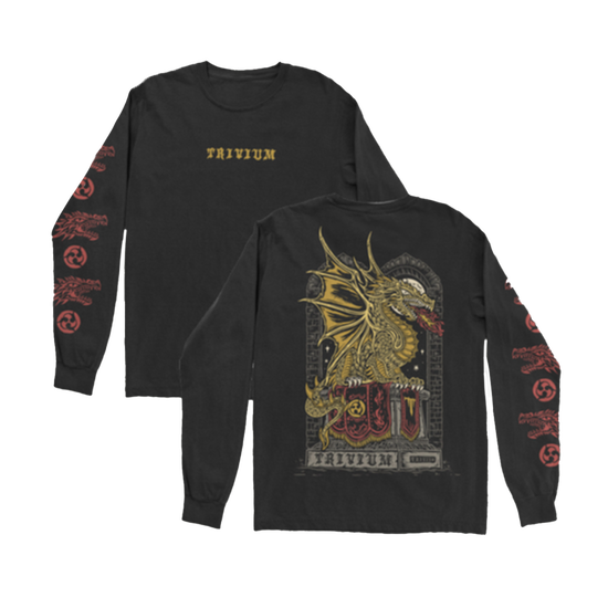 Big Dragon Black Long Sleeve T-Shirt