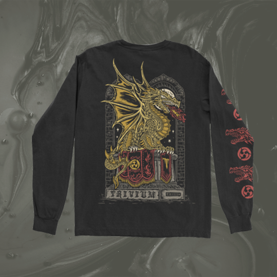 Big Dragon Black Long Sleeve T-Shirt